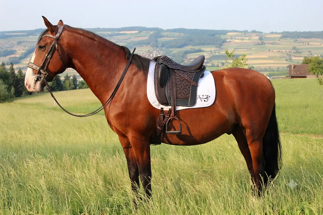 VaJo Sattel auf dem Pferd